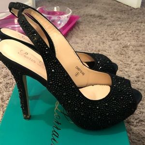 Sparkly black, lauren Lorraine high heels